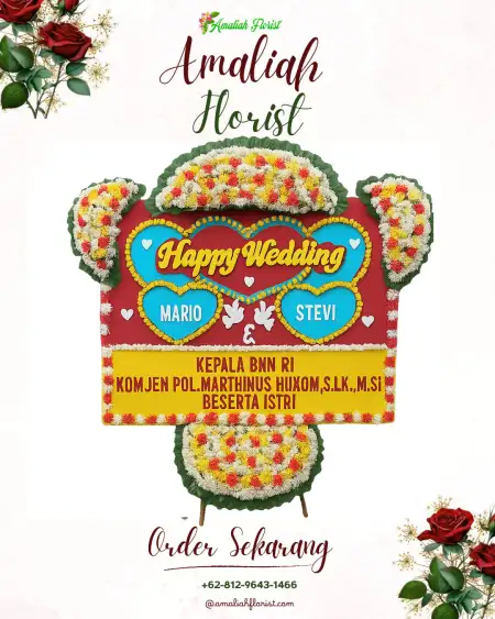 Papan Bunga Pernikahan Girimargo